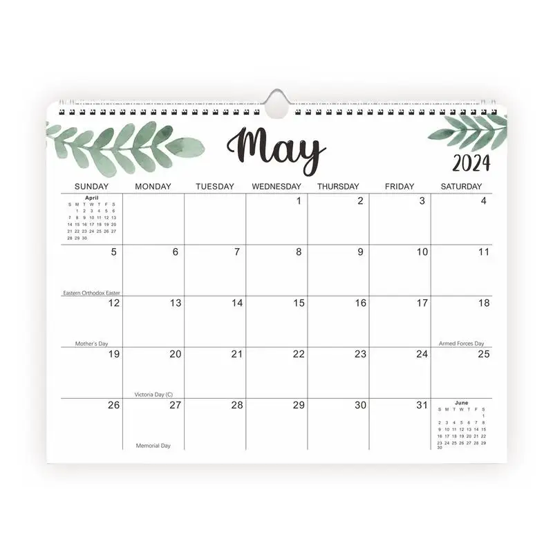 

Настенный календарь 2024-2025, подвесной ежемесячный настенный календарь с января 2024 года по июнь 2025 года, простое планирование и ежедневный планировщик