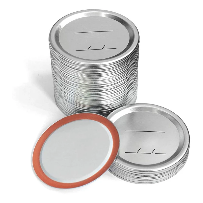 

80Pcs Wide Mouth Canning Lids,Jar Canning Lids for Ball,Split-Type Lids Leak Proof 86mm Jar Lids for Canning Retail