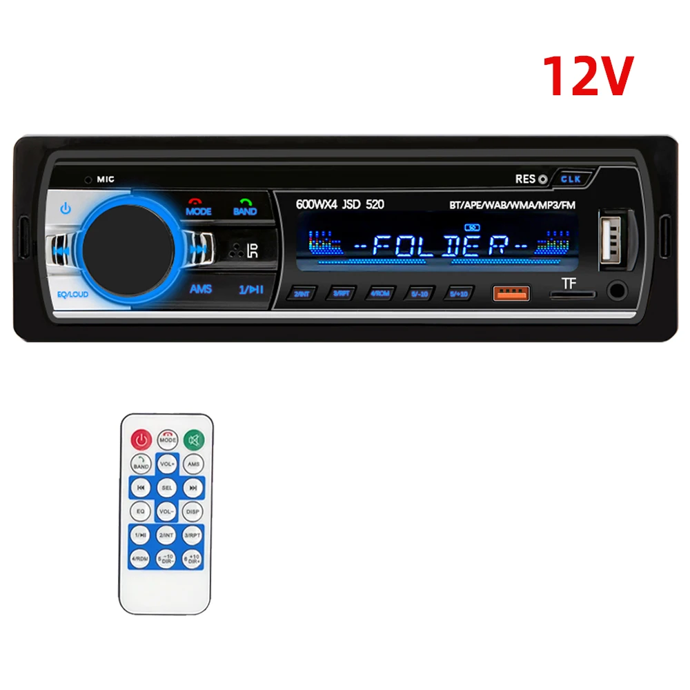 

HIPPBQCC 1 DIN Автомобильный Радиоприемник Стерео Мультимедиа Bluetooth MP3-плеер С FM ISO Power Aux USB Универсальное Авторадио