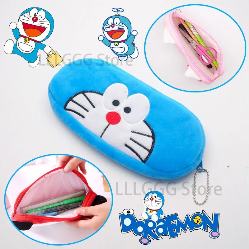 Плюшевый пенал Doraemon для канцелярских принадлежностей студенческие Пеналы