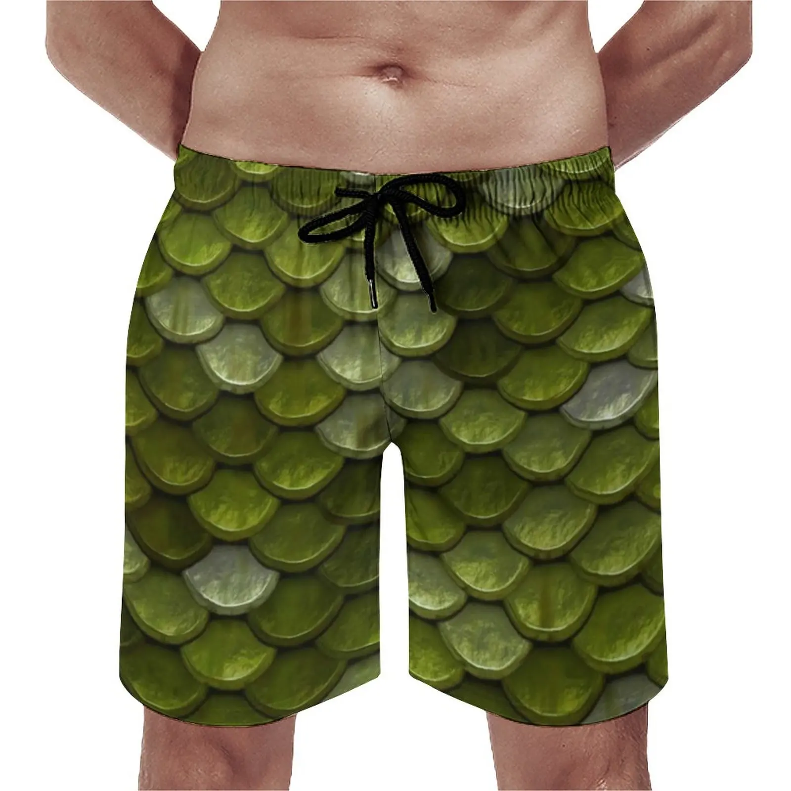 

Summer Gym Shorts Trending Metallic Sportswear Colorful Light Green Board Short Pants Vintage Quick Drying Swimming Trunks