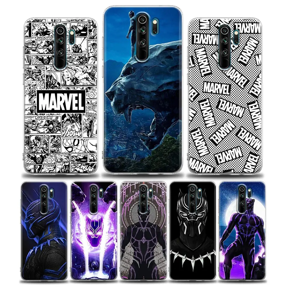 

Marvel Black Panther Artwork Clear Phone Case for Redmi 10C Note 11 11S 11T 10 10S 9 9S 8 8T 7 Pro 5G 4G Plus Soft Silicone Case