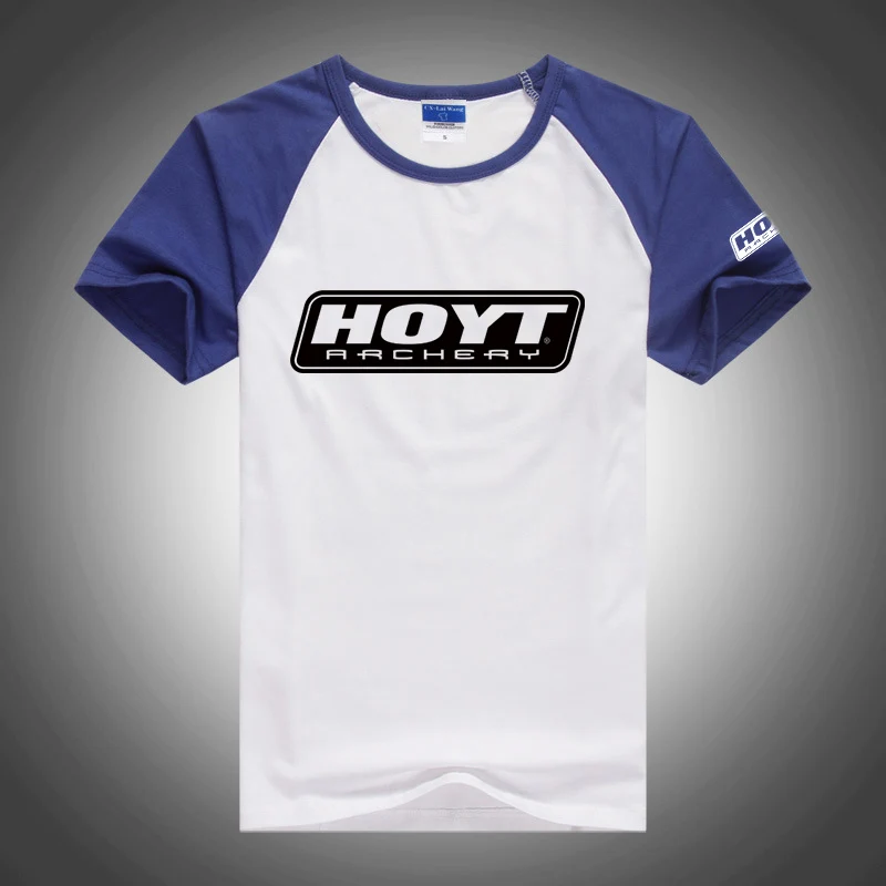 

HOYT Archery Jacket Baseball Popular Hip Hop T Shirt Men Raglan Sleeve Cotton Summer Casual Short O Neck Tops Tee Homme