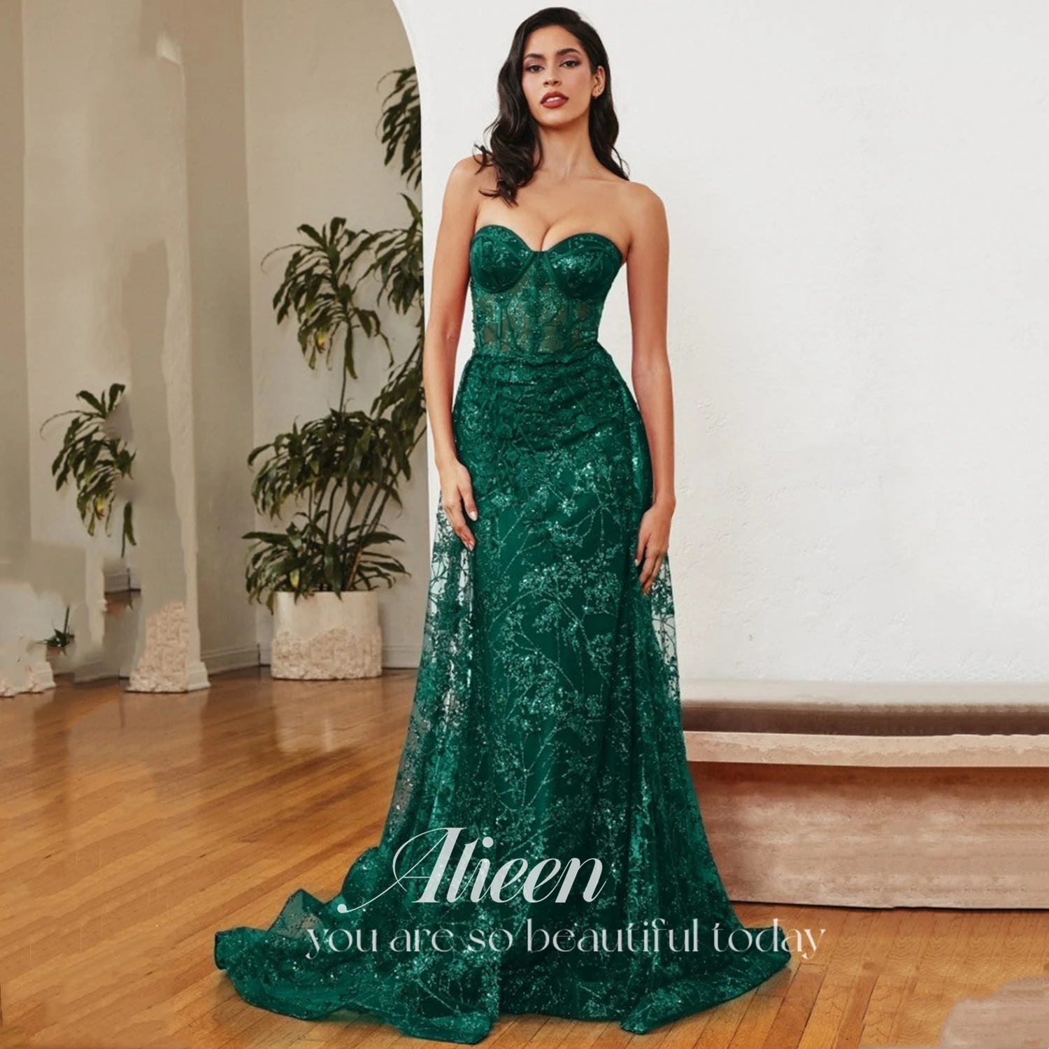 

Aileen Spray Gold Women's Evening Dress 2023 One Piece Dress Party Evening Elegant Luxury Celebrity Luxurious Strapless Dresses