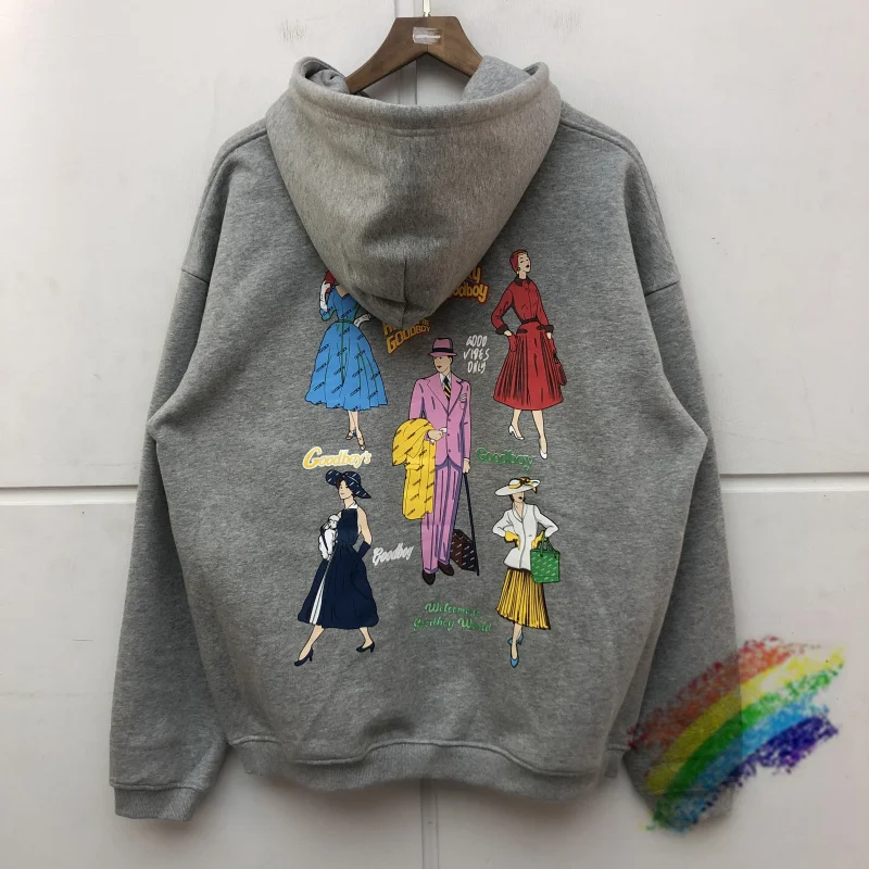 

Oversized GOODBOY XOXOGOODBOY Hoodie Men Women Best Quality Anime Cartoon Characters Pullovers Sweatshirts