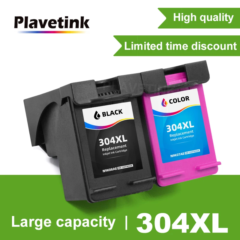 Plavetink Remanufacture 304xl Replacement For HP304 Ink Cartridge For HP 304 XL Deskjet 2620 All-in 3700 3720 3752 5000 5010