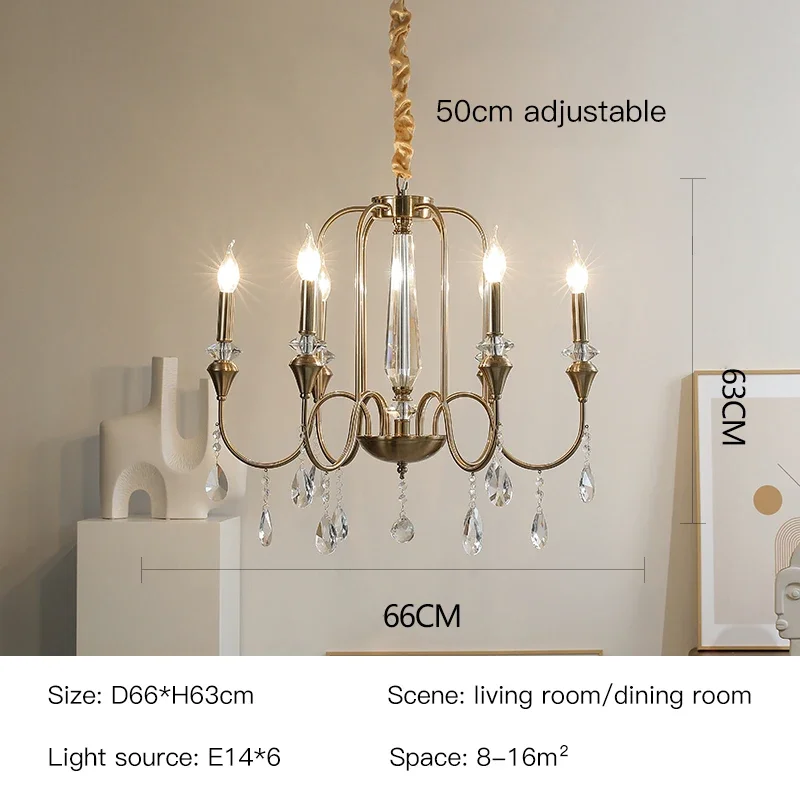 

Медная хрустальная люстра Yue Huqin