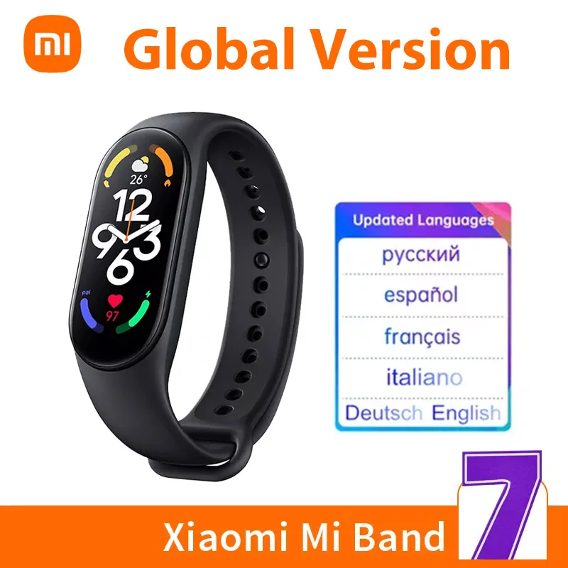 

Global Version Xiaomi Mi Band 7 Smart Bracelet 6 Color AMOLED Screen Miband 7 Blood Oxygen Bluetooth Fitness Traker Waterproof