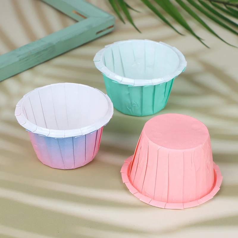 

50Pcs Rolled Muffin Paper Cup High Temperature Resistant Cake Snack Cupcake Wedding Party Baking Cup Kitchen Accessories