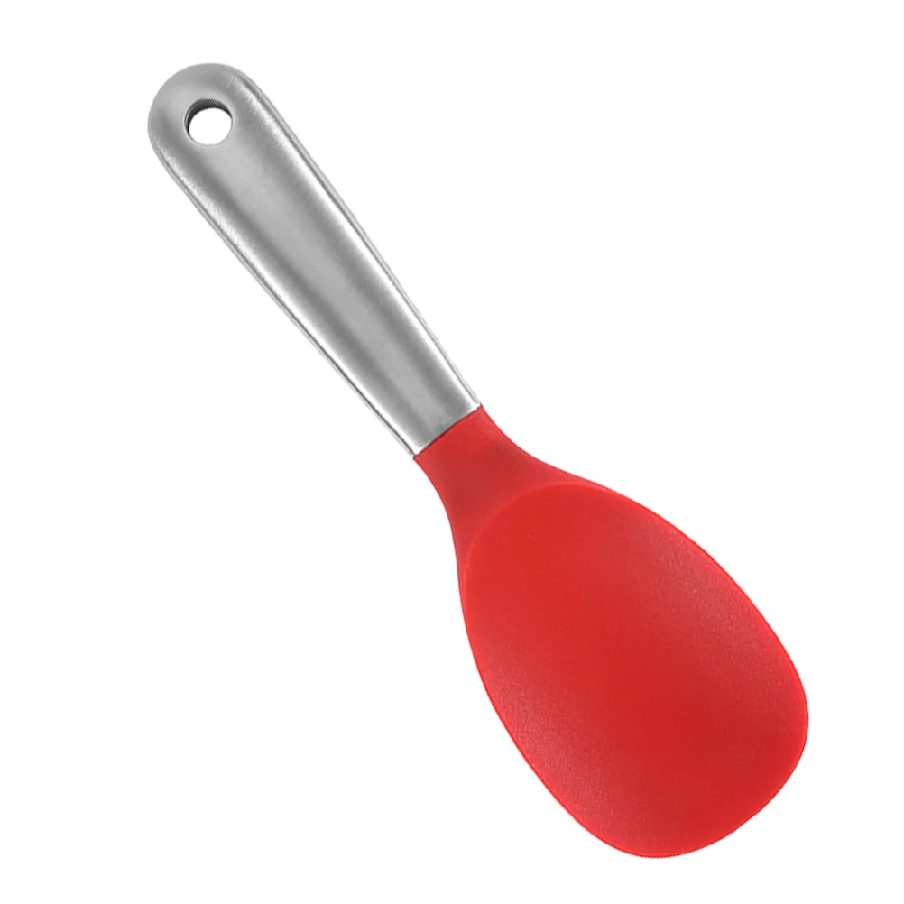 

Весло для риса Siliocne, ложка для риса без сервировки, шпатель из искусственной кожи с нержавеющей сталью, бытовые кухонные инструменты Hnadle, кр...
