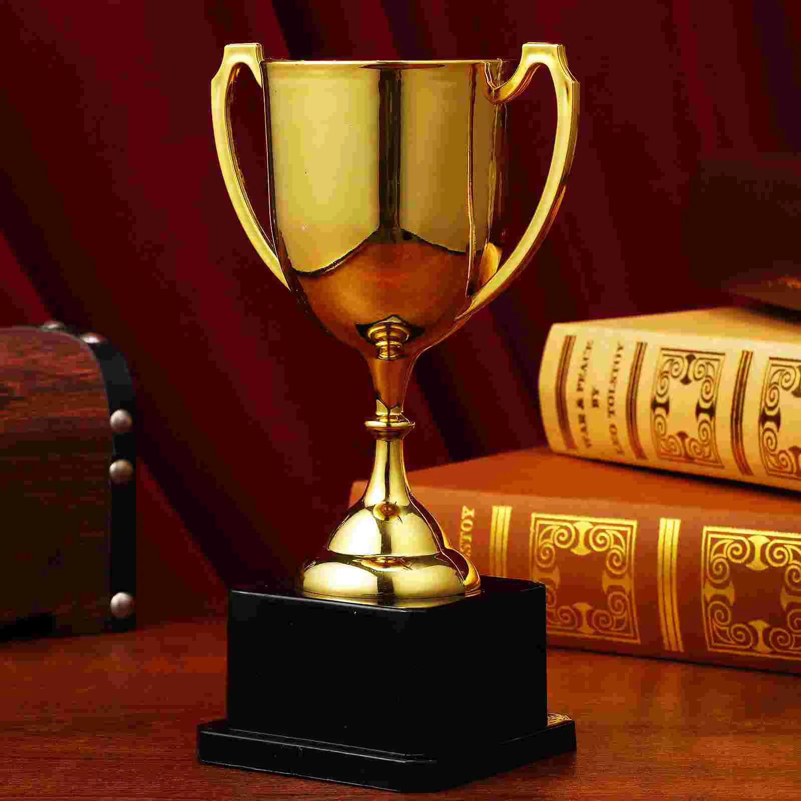 Золотой трофей с фольгой сувениры трофеи награды кубки для игр спортивные