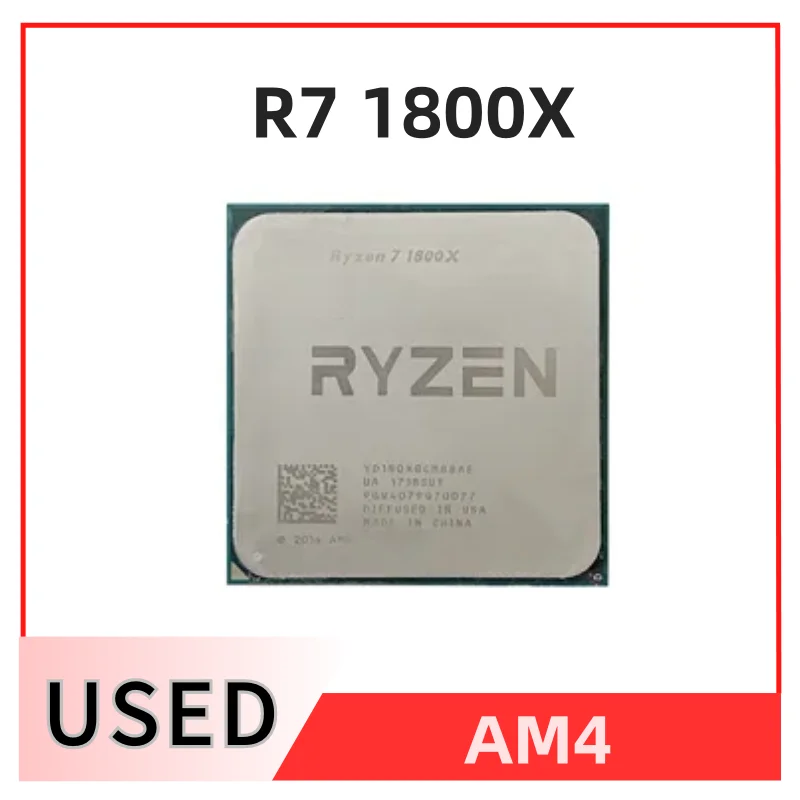 ЦП R7 1800X R7 1800X 3,6 ГГц Восьмиядерный шестнадцати-поточный ЦП процессор L3 = 16M 95 Вт YD180XBCM88AE разъем AM4