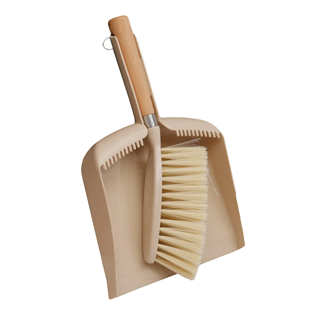 

Small Dustpan Desktop Mini Computer Keyboard Cleaner Wooden Brush Combination