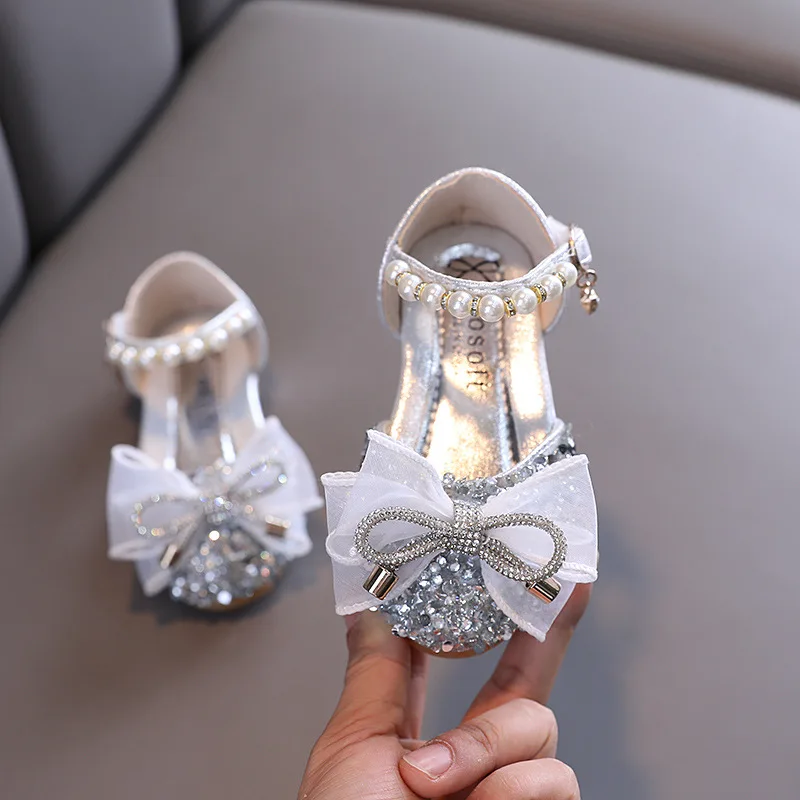 

Girls Sandals 2022 New Summer Fashion Little Girl Princess Sandals Children Bow Sandals Baby Show Kids Shoes