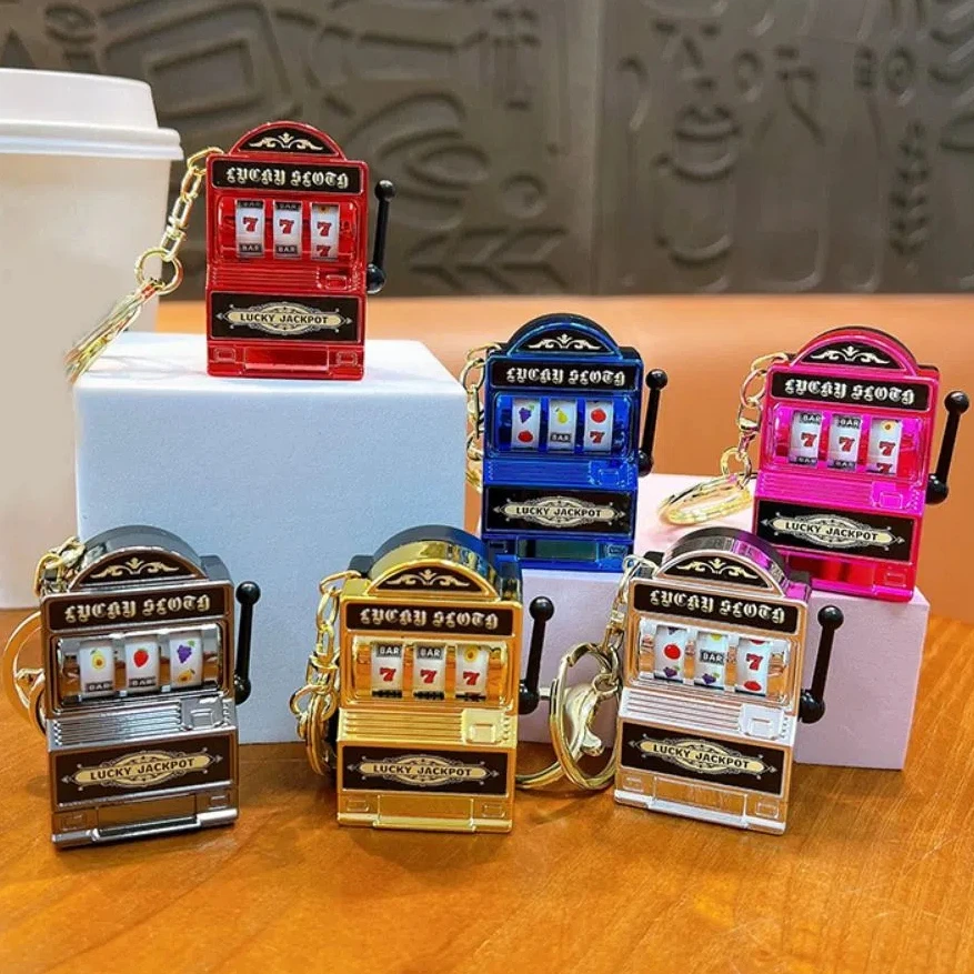 Брелки для ключей с мини-слотами пластиковые безопасные брелоки Lucky Jackpot