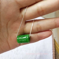 green jadeite transport bead pendant natural stem exquisite jewelry ladies necklace