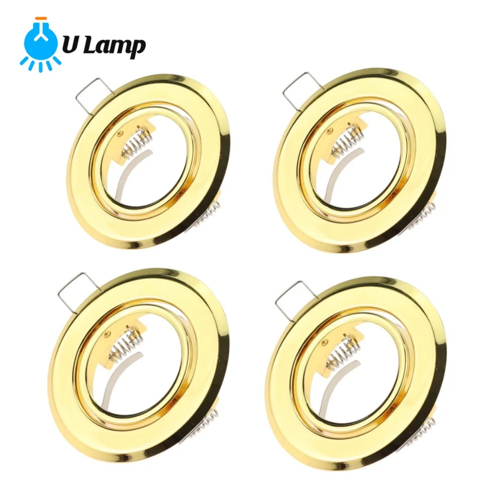 

Round Gold Embedded Spotlight Frame with MR16 GU10 Socket Led Downlight Light Ceiling Recessed Lights Indoor Lighting Fixtures