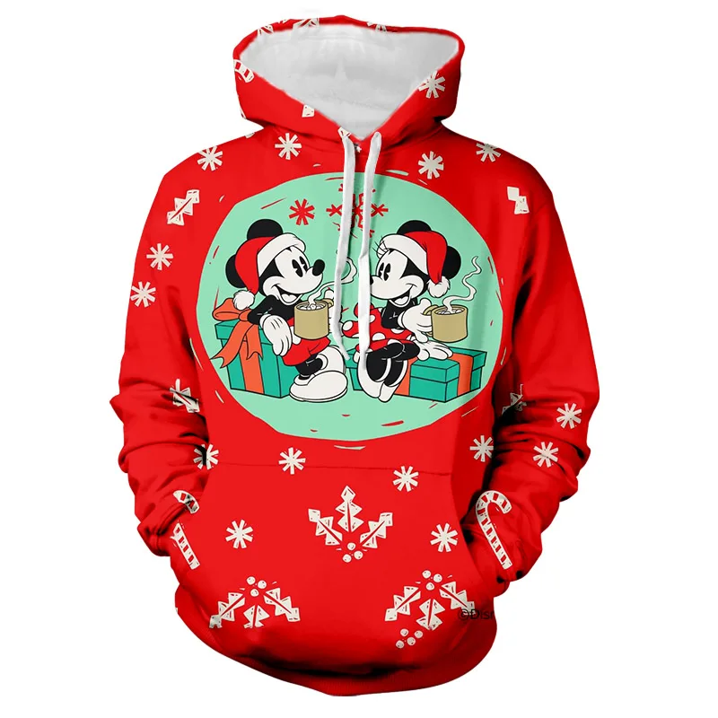 

2022 Fall Christmas Collection Disney Brand Mickey and Minnie Anime Hoodie New Fashion Girls Sweater Men's and Women's Tops