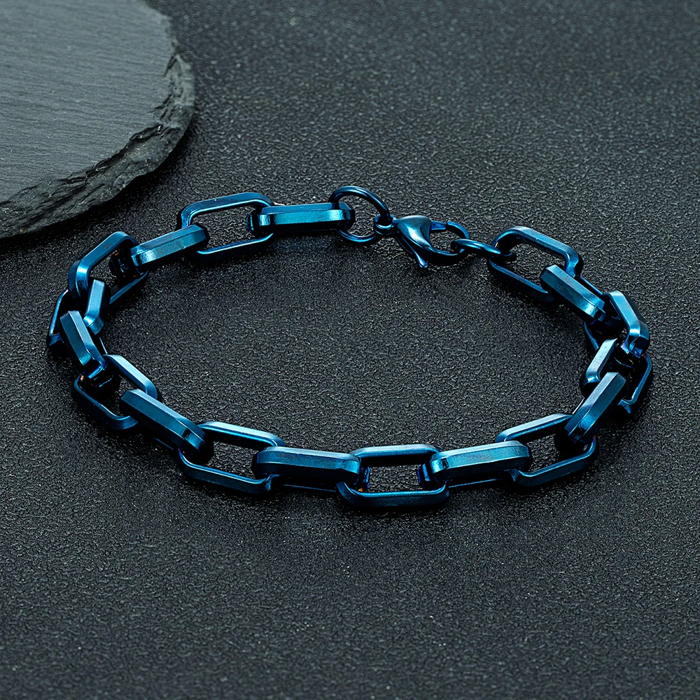 Винтажный локомотив черный Золотой Цвет Скрепка-зажим цепь браслет для мужчин