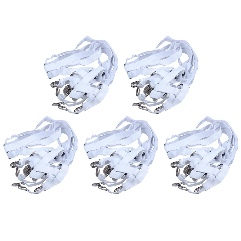 

5X Bed Sheet Clips Grippers Fasteners 3 Way 6 Sides Sheet Suspenders Elastic Sheet Holders Mattress Clips Straps