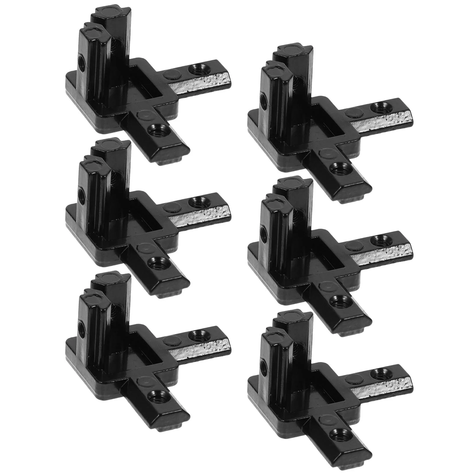 

6 Pcs Right Angle Bracket Aluminum Extrusion Connector 3-Way Profile Slot Fasteners End Corner Brackets