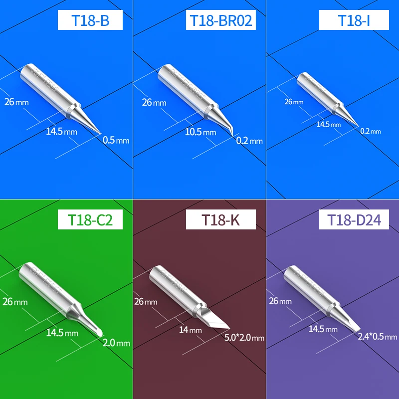 Сменные жала T18 для паяльной станции HAKKO FX-888D