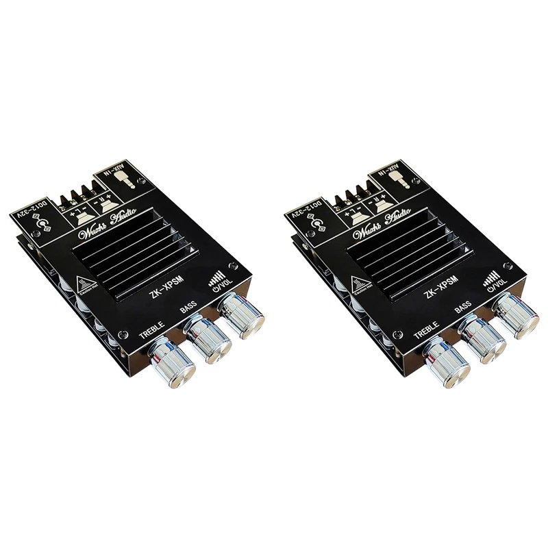 

2X ZK-XPSM 150Wx2 Bluetooth Treble And Bass Adjustment Subwoofer Amplifier Board High Power Audio Stereo AMP TDA7498E