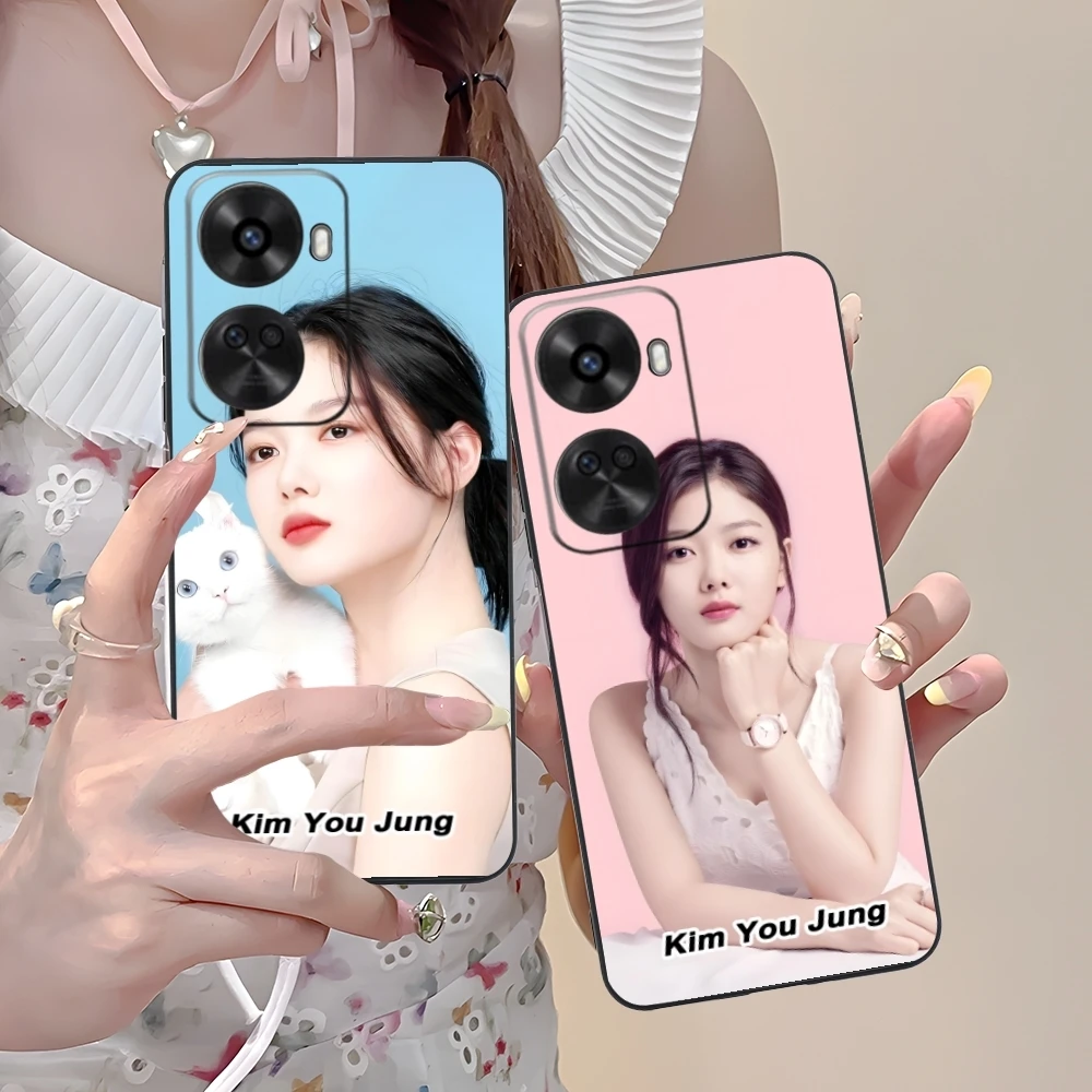 KPOP Kim You Jung Mobile Cell Phone Case for Huawei Nova 12 11 10 9 8 7 Pro SE 5G Black Soft Cover Shell
