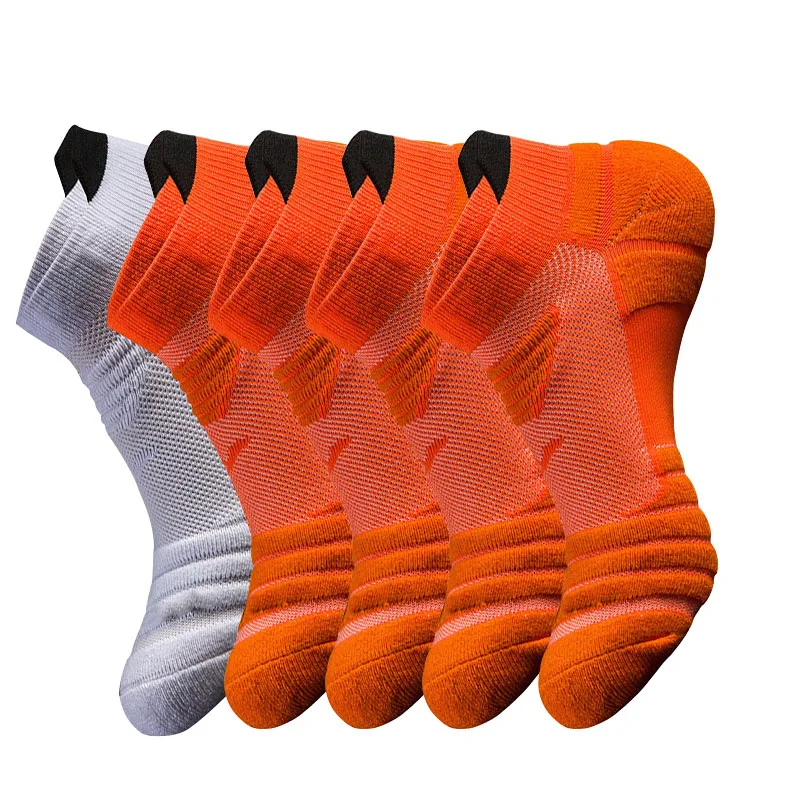 5Pairs/Lot Coolmax Cotton Socks Man Women Sport Running Sock Cycling Riding Bicycle Bike Football Breathable Basketball Sox