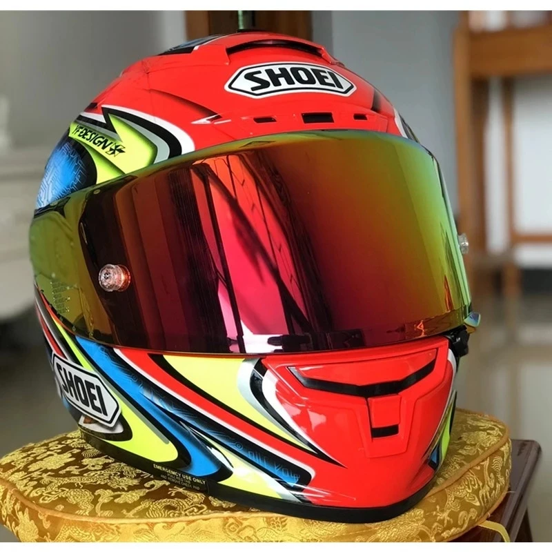 

Шлем мотоциклетный SHOEI X14, шлем катано красного цвета на все лицо, для гонок, с 60-летней годовщиной, X14