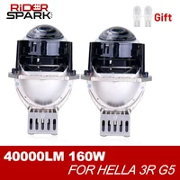 3In For Hella 3R G5 Bi-LED Projector Lenses Universal Headlight Car Lamps 6000K White Auto Angel Eyes DRL Diode Retrofit Kits