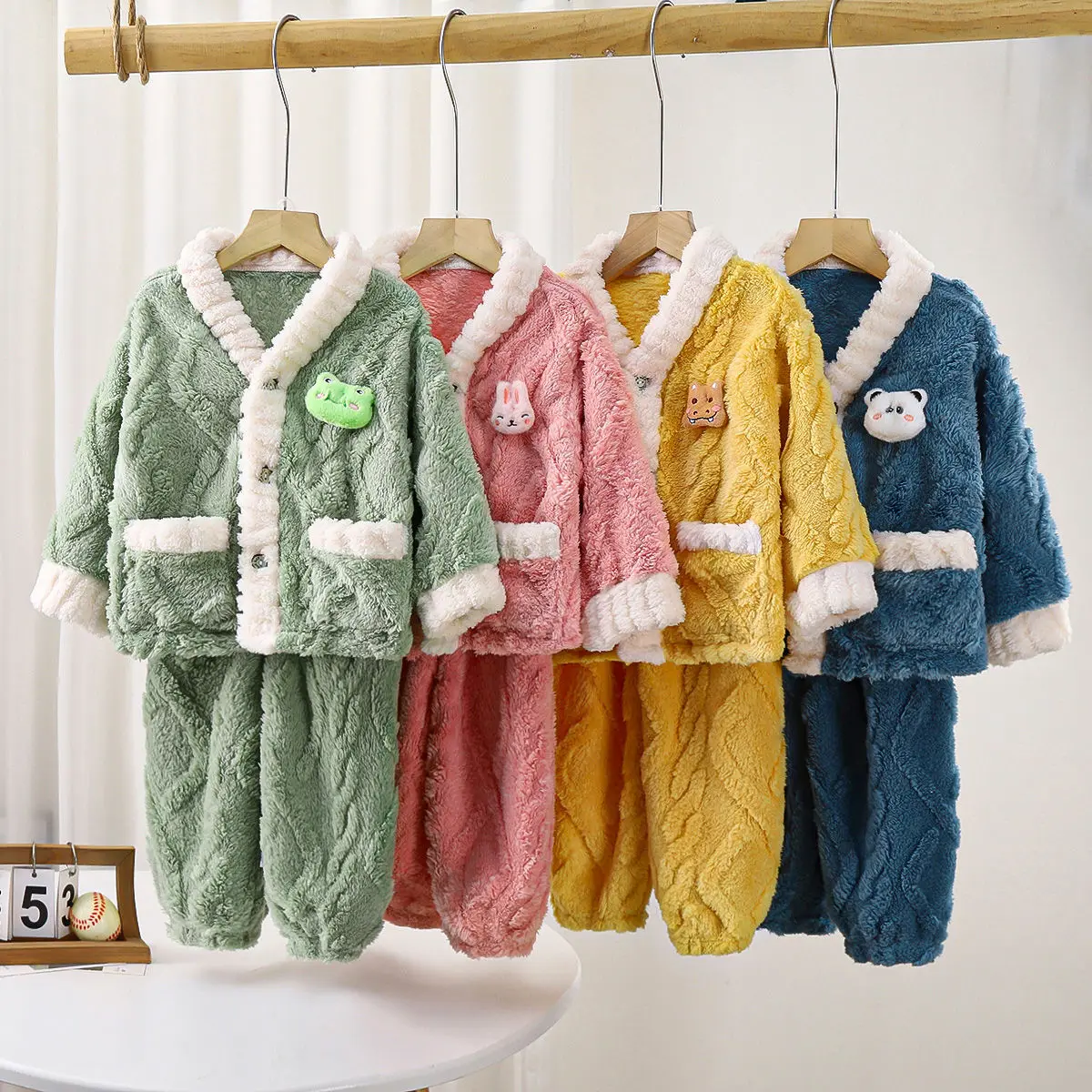 Комплекты детской одежды кардиган с животными из мультфильмов + штаны комплекты 2