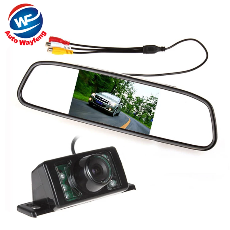 

Parking Kit With 4.3" TFT LCD Display Car Rear View Mirror Monitor + 7 IR night RearView Reversing Backup Camera