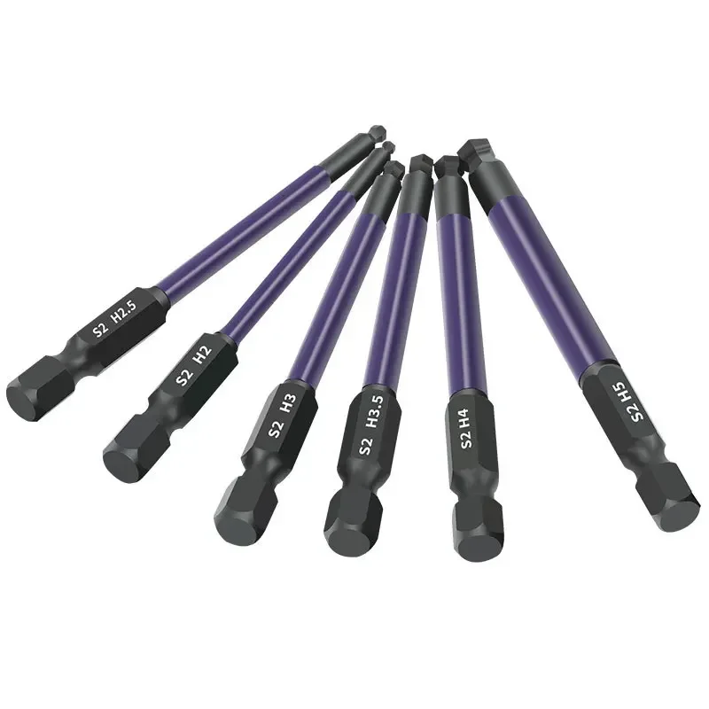 Набор шестигранных бит с шаровым наконечником отвертка шаровой головкой