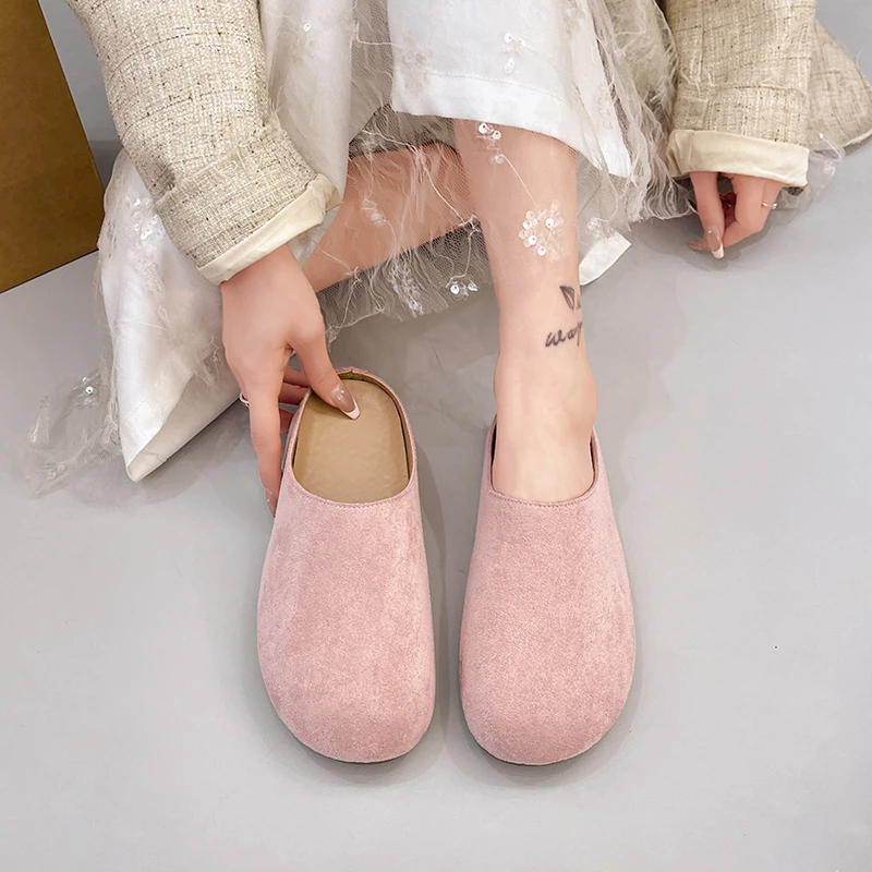 Женская обувь 2021 весна и лето новая толстая подошва высота головы полутапочки на