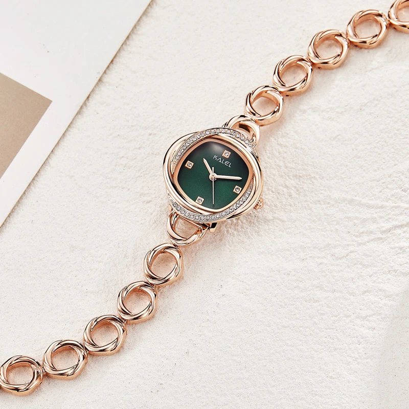 

2022 New Women Watch Cross Flower Diamond Quartz Clock Personalized Design Feminino Reloj Mujer Elegant Temperament Wristwatch