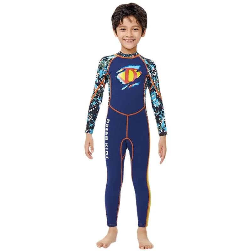 

Children's Warm Wetsuit 2.5mm One-piece Thickened Wetsuit Big Child Snorkeling Surfing Cold Winter Swimsuit