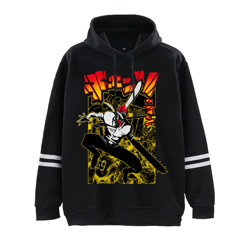 

Толстовка Мужская/женская оверсайз с капюшоном и принтом «бензопила»