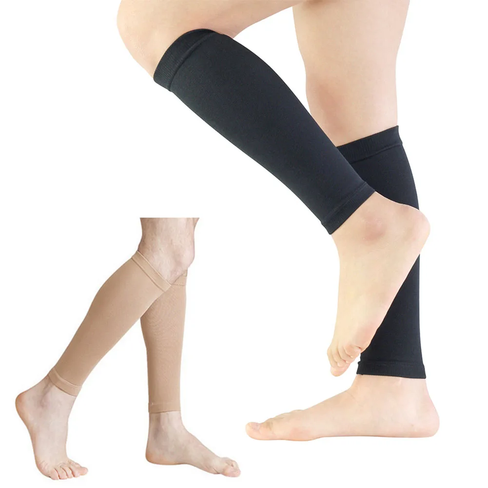 

Calf Compression Knee Sleeve Sports Run Pressure Long Cycling Socks Professional Leg Sleeves Support Men Women Footless Socks