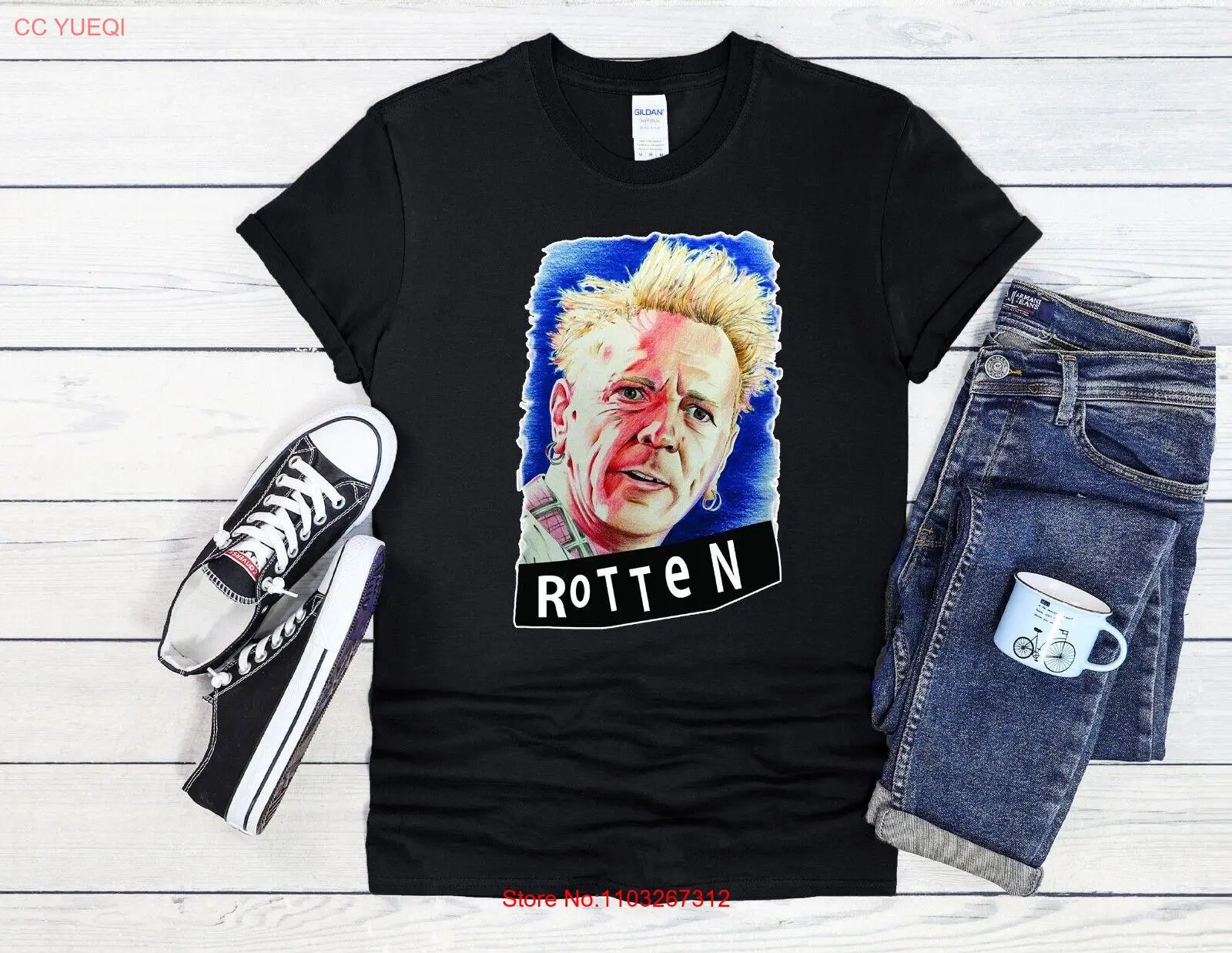 Мужская и женская футболка в стиле Панк Рокер Johny Rotten Cool унисекс с капюшоном