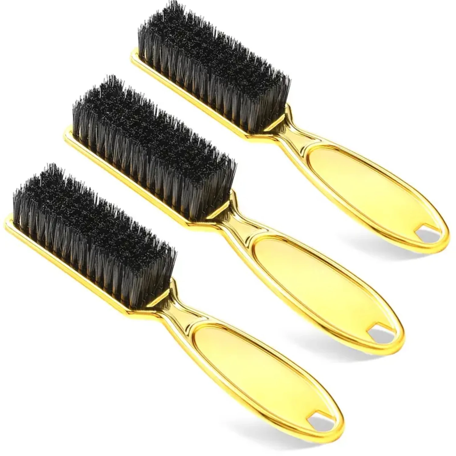 Essential Professional Black Clipper Blade Set with 3pcs Nylon Brush - Efficient Barber Hair Cleaning Kit Ideal Tool f