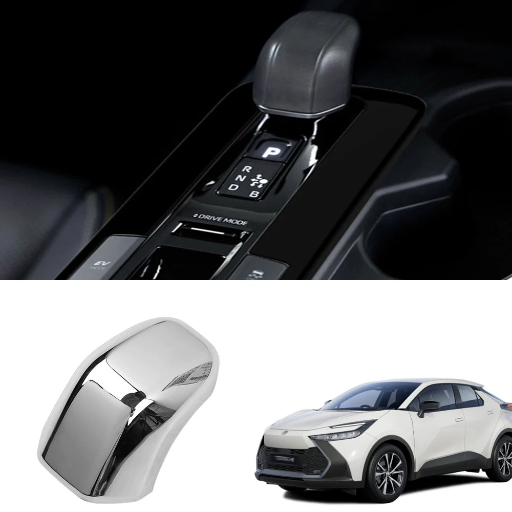 

Для Toyota Prius 60 2023 2024 CHR C-HR 2024 2025 ABS углеродное волокно, автомобильная панель переключения передач, ручка переключения передач, крышка, накладка на голову, аксессуары