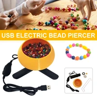 electric bead spinner kit adjustable speed spin bead loader with large eye curved needlesbowl loader for diy seed bead