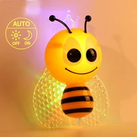 nightlight bee design lamp light controll wall nightlight for baby and toddlers with eu plug bedroom decoration lamp