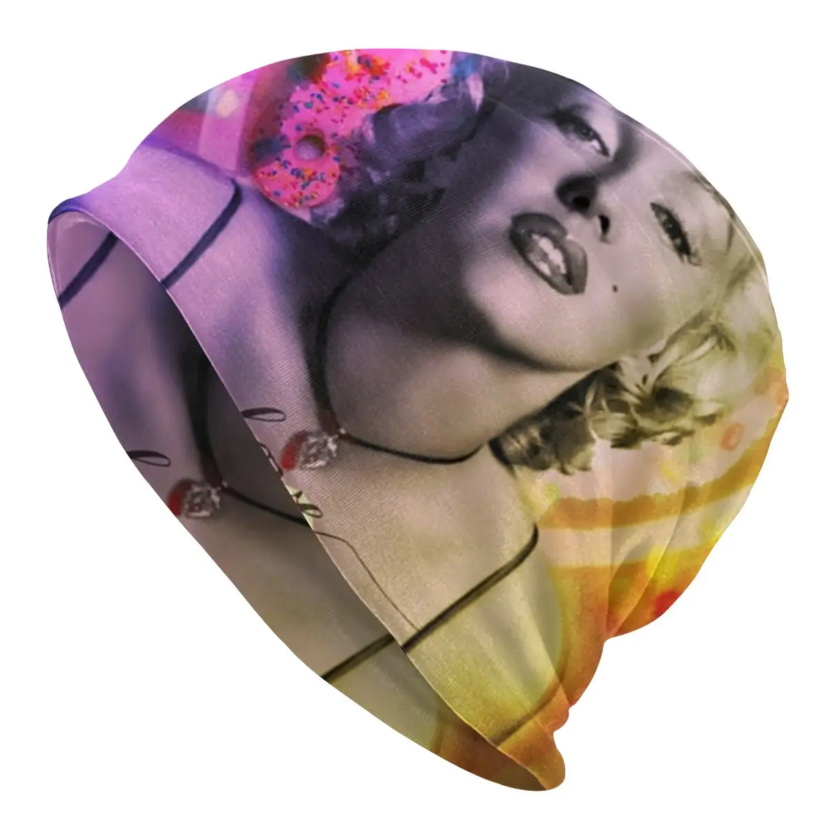 

Американская модель, певица, мэрилинс, спутанные женские шапочки, облегающие шапки, шапка для взрослых, ТВ, кино, сценика, Монро, вязаная шапо...