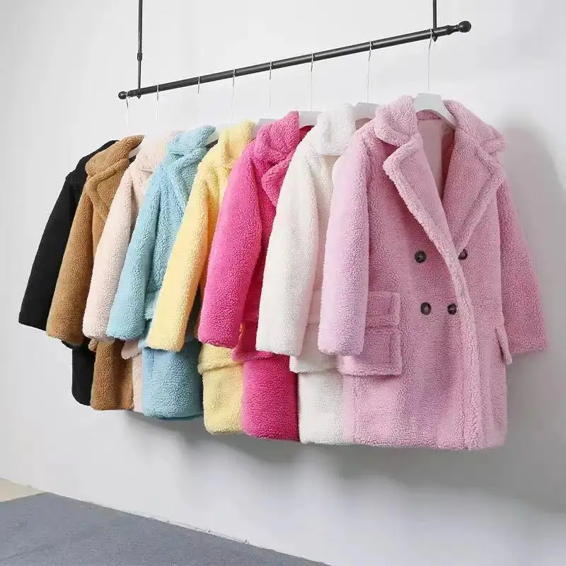 Elegant Womens Winter Warm Faux Fur Coats Thick Long Ladies Fur Teddy Jackets Turn Down Collar Overcoat Casaco Feminino S-4XL