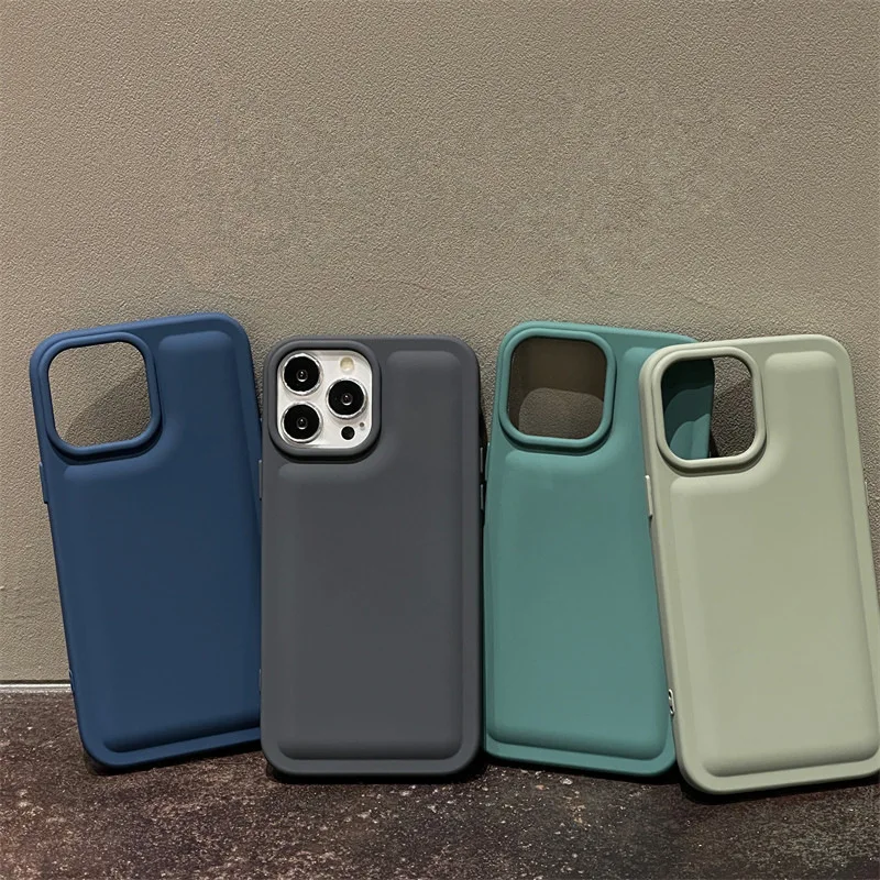 

Plain Soft Silicone Phone Case For iPhone 14 12 13 11 Pro Max 14 Plus Back Cover