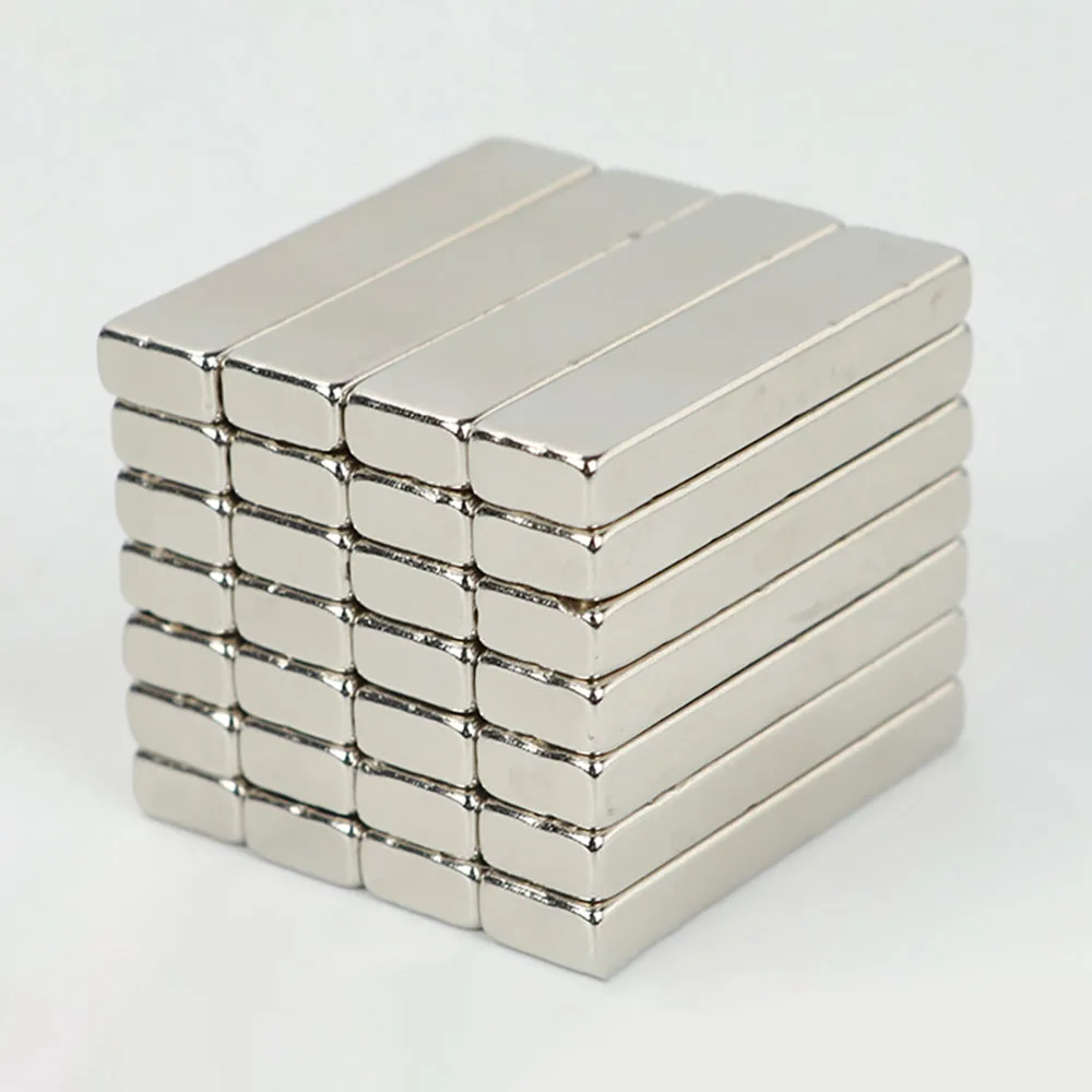 Квадратный Магнитный блок 40x10x5 мм прямоугольные магниты NdFeB никелированные