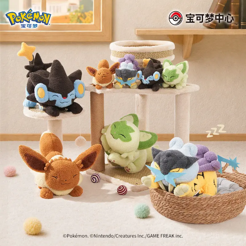 Фото Оригинальный плюшевый брелок-игрушка из серии Pokémon Stretching: Райку, Люксрей, Иви, Спригатито. Украшение, игрушка, подарок на день рождения. №1