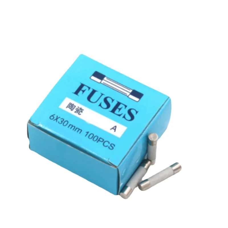 10 шт./лот быстродействующий керамический предохранитель 5 мм x 20 мм 6x30 мм T 0,5 a 1A 2A 3A 5A 6A 8A 10A 15A 20A 30A 250 В для автомобильной микроволновой печи для сигар